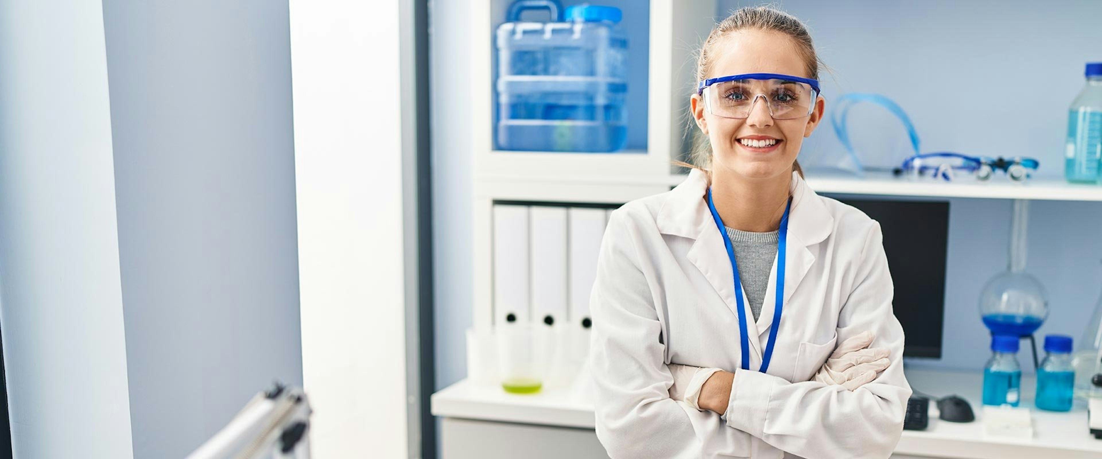 Professional woman in STEM career laboratory