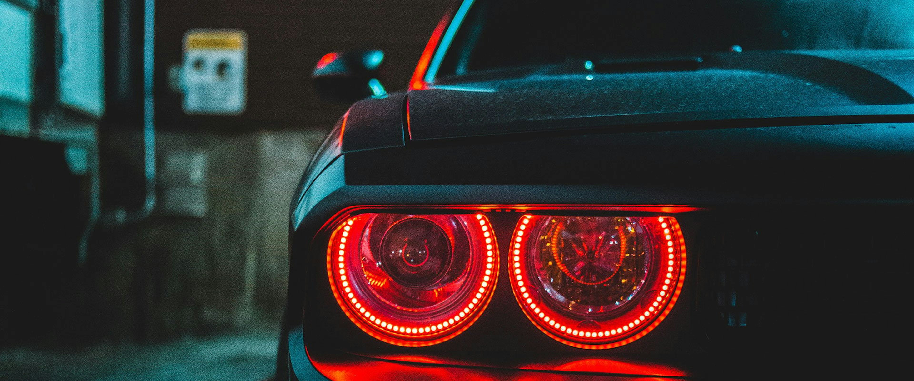 Vibrant fluorescent eclectic vehicle headlight 