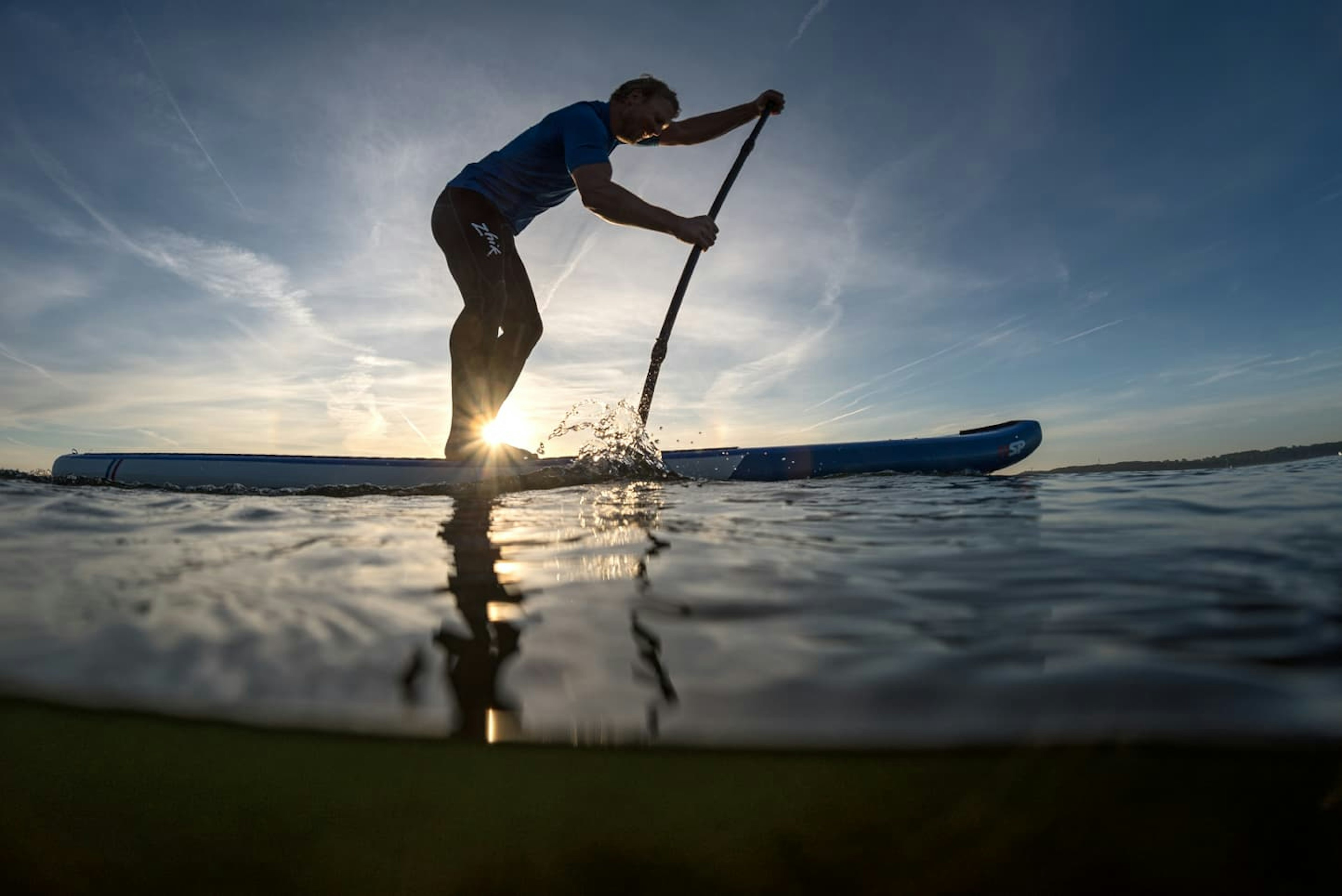 Michael auf dem SUP